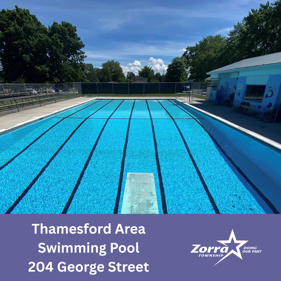 Beat the heat this weekend! Public Swimming every day and splash pads open all weekend! Check out the pool schedule on our community calendar zorra.ca/calendar/