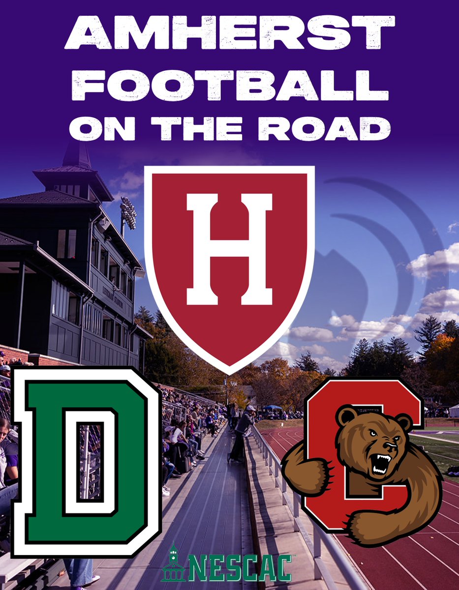Amherst College Football (@amherstcollfb) on Twitter photo ‼️‼️ON THE ROAD ‼️‼️
Our staff will be in attendance at these camps today looking for elite Student-Athletes.
HARVARD
OC|QB - <a href="/Coach_MGrove/">Malik Grove</a>
DARTMOUTH
DC|LB - <a href="/Coach_Bussard/">Luke Bussard</a>
CORNELL
DB -<a href="/CoachYoung5/">Antonio Young</a> ‼️‼️ON THE ROAD ‼️‼️
Our staff will be in attendance at these camps today looking for elite Student-Athletes.
HARVARD
OC|QB - <a href="/Coach_MGrove/">Malik Grove</a>
DARTMOUTH
DC|LB - <a href="/Coach_Bussard/">Luke Bussard</a>
CORNELL
DB -<a href="/CoachYoung5/">Antonio Young</a>