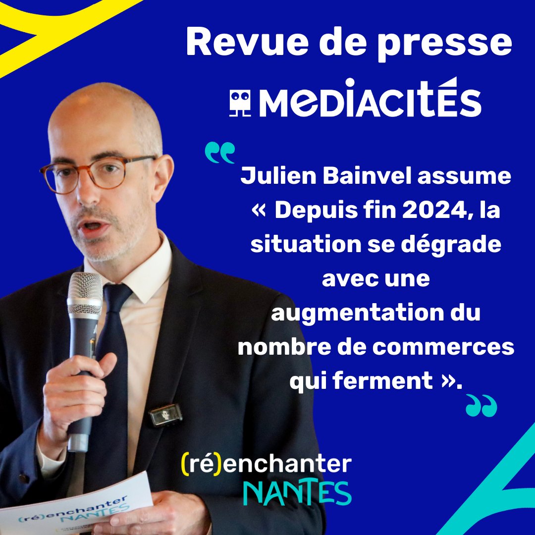 julienbainvel's tweet image. 💙💛 Revue de presse 🗞️
Le 13 juin dernier, je déclarais dans un montage vidéo d'une trentaine de pas de portes fermés que « Johanna Rolland a laissé notre centre‐ville s’éteindre ». Médiacités dans son « véracité » a mené son enquête 👇🏼
« La réalité est bien là : la vacance…