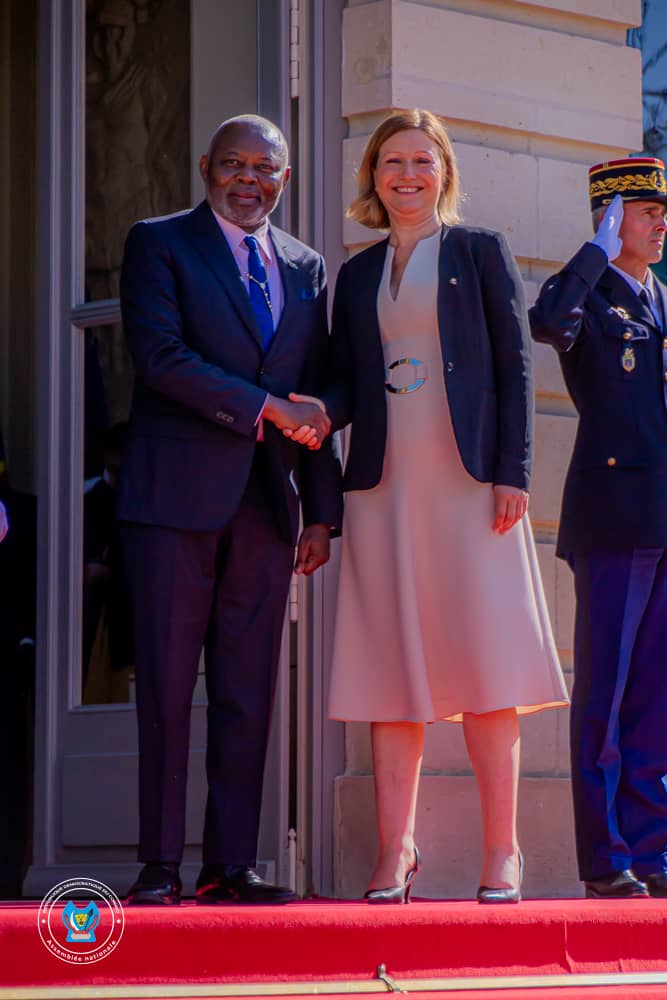 AssembleeNatRDC's tweet image. En marge de la 50 ème session de l'APF, le Président Vital KAMERHE a échangé en tête-à-tête avec son Homologue français Yaël Braun Pivet sur l'évolution de la situation sécuritaire en République Démocratique du Congo et le renforcement de la coopération parlementaire bilatérale.