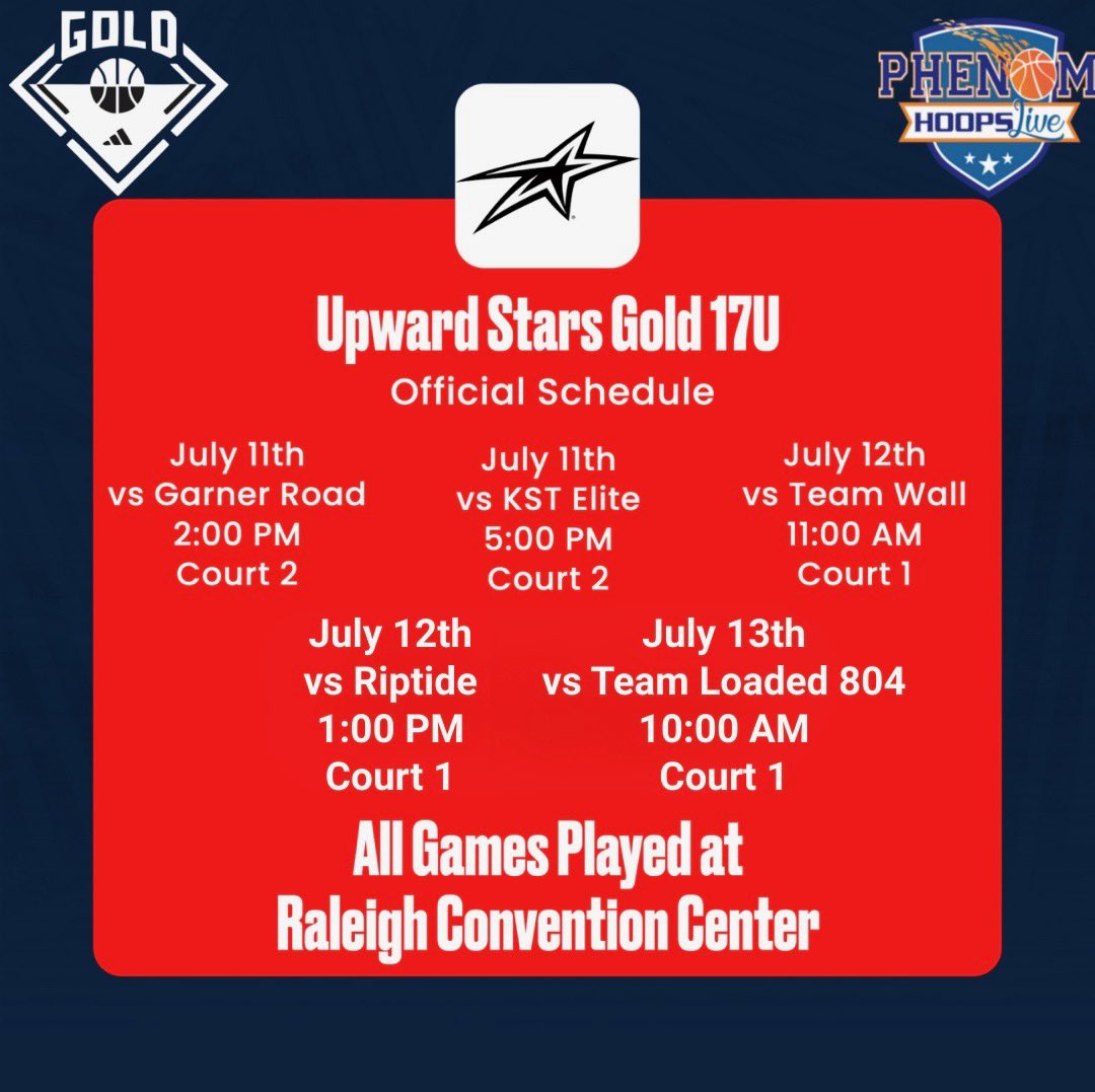 Schedule for this weekend in Raleigh <a href="/Phenom_Hoops/">Phenom Hoop Report</a> 🤩