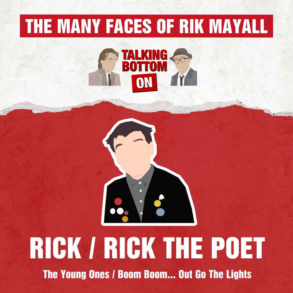 talkingbottom's tweet image. The second ep of #TalkingBottom’s #RikMayall special series is out now! This week it’s Rick from #TheYoungOnes
We attach our pin badges, ponder the poetic genius & discuss his most memorable moments & what makes Rik's performances so special
Listen here: tinyurl.com/RickThePoet