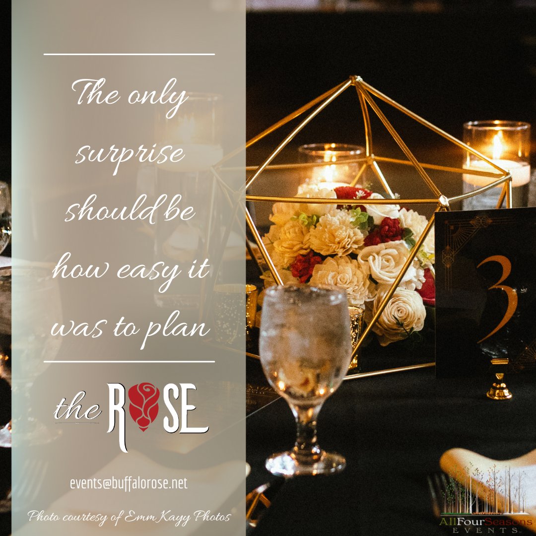 At #TheRoseVenueCO, our transparent pricing and adaptable packages make it easy to plan a celebration that fits your budget without compromising on quality. We’ll turn your ideas into an unforgettable event, with no hidden fees.

#AllFourSeasonsEvents #EmmKayyPhotos