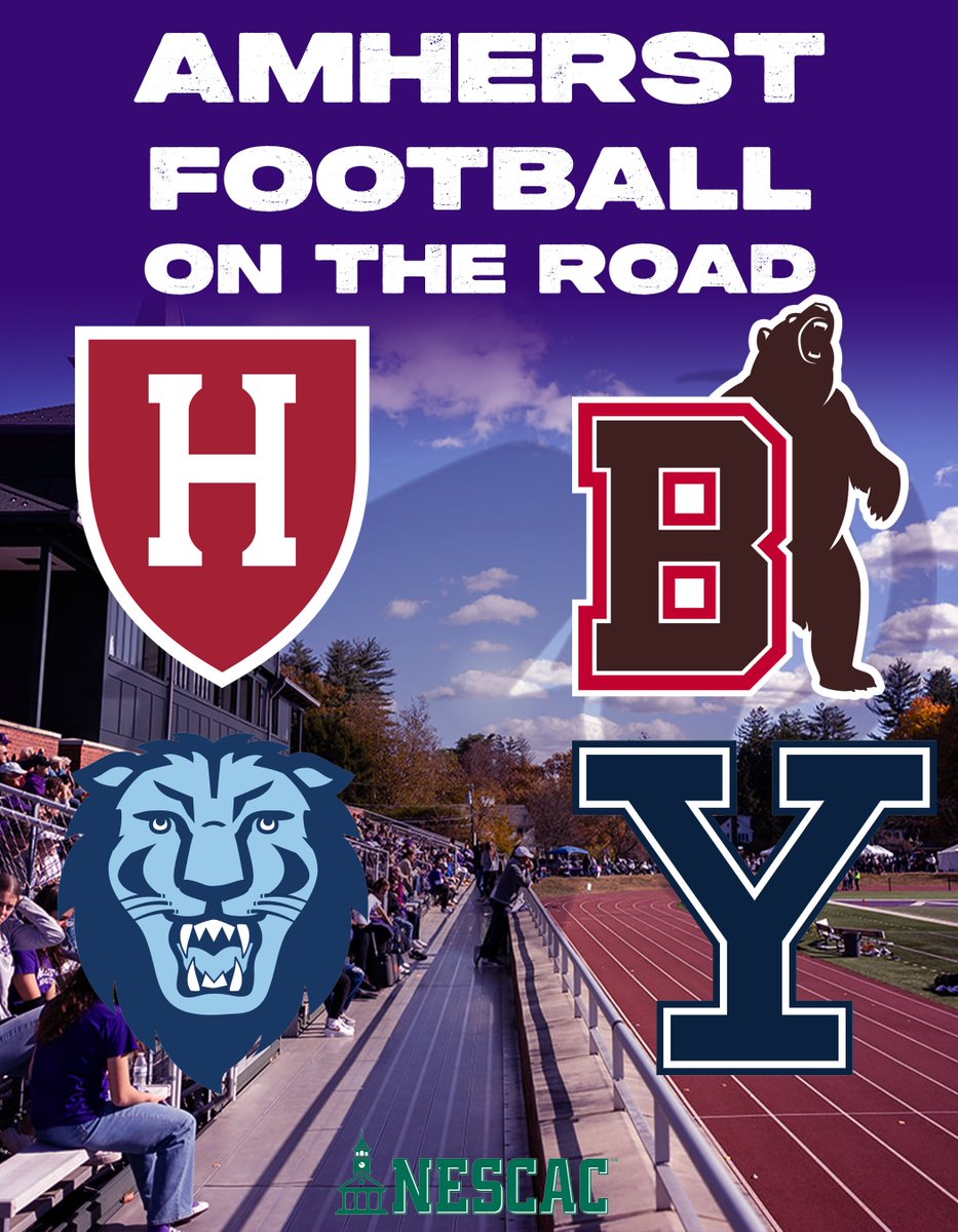 Amherst College Football (@amherstcollfb) on Twitter photo ‼️‼️ON THE ROAD ‼️‼️
Our staff will be in attendance at these camps today looking for elite Student-Athletes.
HARVARD
OC-QB - <a href="/Coach_MGrove/">Malik Grove</a>
BROWN
RC-RB/TE - <a href="/coachgeenty/">Turner Geenty</a>
STC - DL - <a href="/eaugustin1/">Eddy Augustin</a>
COLUMBIA
DB - <a href="/CoachYoung5/">Antonio Young</a>
YALE
OL - <a href="/CoachMBallard/">Matt Ballard</a>
DC - LB <a href="/Coach_Bussard/">Luke Bussard</a> ‼️‼️ON THE ROAD ‼️‼️
Our staff will be in attendance at these camps today looking for elite Student-Athletes.
HARVARD
OC-QB - <a href="/Coach_MGrove/">Malik Grove</a>
BROWN
RC-RB/TE - <a href="/coachgeenty/">Turner Geenty</a>
STC - DL - <a href="/eaugustin1/">Eddy Augustin</a>
COLUMBIA
DB - <a href="/CoachYoung5/">Antonio Young</a>
YALE
OL - <a href="/CoachMBallard/">Matt Ballard</a>
DC - LB <a href="/Coach_Bussard/">Luke Bussard</a>