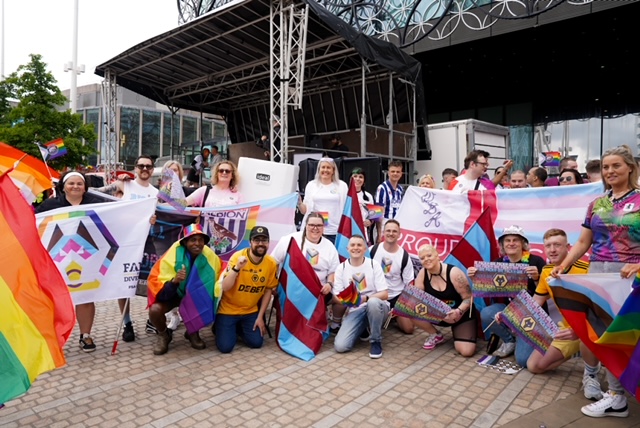 The FSA (@wearethefsa) on Twitter photo It was another successful pride month for our supporter groups - such as <a href="/PrideInThe1Pack/">Pride In The Pack ๐ณ๏ธโ๐๐ณ๏ธโโง๏ธ</a> & <a href="/WBALGBT/">Proud Baggies ๐
ช</a> - taking place in annual activities and with the explosion of LGBT+ fan groups in recent years club crests have become a regular sight on pride marches across the country. It was another successful pride month for our supporter groups - such as <a href="/PrideInThe1Pack/">Pride In The Pack ๐ณ๏ธโ๐๐ณ๏ธโโง๏ธ</a> & <a href="/WBALGBT/">Proud Baggies ๐
ช</a> - taking place in annual activities and with the explosion of LGBT+ fan groups in recent years club crests have become a regular sight on pride marches across the country.