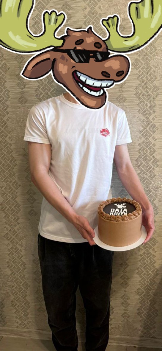 Gmoose ma moose bro @datahaven_xyz 

Today I made a cake for you, it will be a sign that will signify that our community is the STRONGEST &amp; FRIENDLIEST  

LETS. GO. FUCKING. MOOSE.  

discord.gg/datahaven