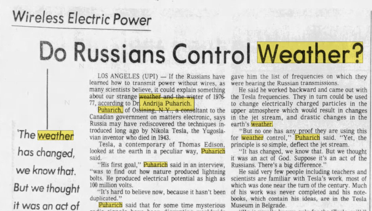 COSMIC CLOCK (@the_cosmicclock) on Twitter photo Interesting read by <a href="/NicoleShanahan/">Nicole Shanahan</a> - this is one of the many things Andrija Puharich blew the whistle on all the way back in 1976. Declassified CIA docs show their interest in his research.
#andrijapuharich #geoengineering #weatherwarfare Interesting read by <a href="/NicoleShanahan/">Nicole Shanahan</a> - this is one of the many things Andrija Puharich blew the whistle on all the way back in 1976. Declassified CIA docs show their interest in his research.
#andrijapuharich #geoengineering #weatherwarfare