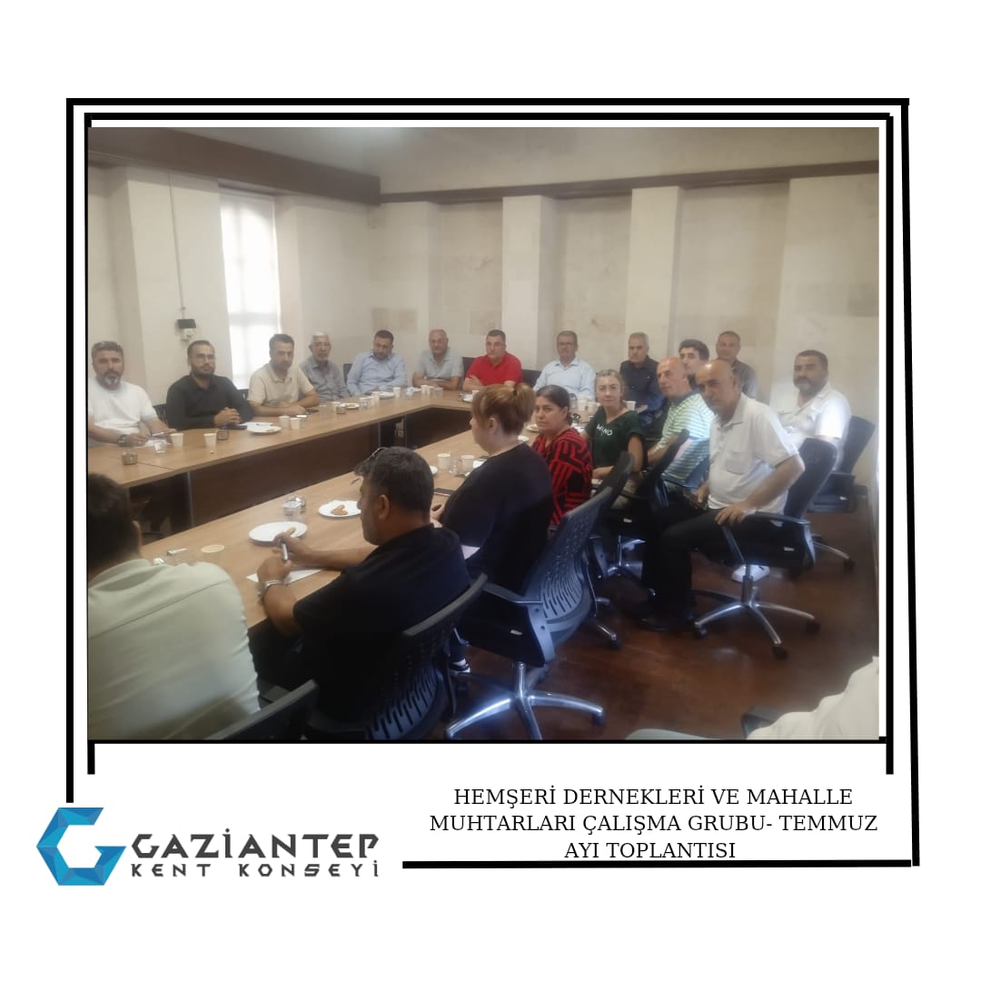 GaziantepKentKonseyi (@gkentkonseyi) on Twitter photo Gaziantep Kent Konseyi Kent Kültürü, Hemşehrilik ve Mahalle Muhtarları Çalışma Grubu Temmuz ayı toplantısı, Grup Başkanı Huzeyfe Durmaz başkanlığında Gaziantep Kent Konseyi Merkezinde gerçekleştirildi. <a href="/erdemguzelbey/">erdemguzelbey</a> <a href="/huzeyfedurmaz_/">Huzeyfe Durmaz</a> Gaziantep Kent Konseyi Kent Kültürü, Hemşehrilik ve Mahalle Muhtarları Çalışma Grubu Temmuz ayı toplantısı, Grup Başkanı Huzeyfe Durmaz başkanlığında Gaziantep Kent Konseyi Merkezinde gerçekleştirildi. <a href="/erdemguzelbey/">erdemguzelbey</a> <a href="/huzeyfedurmaz_/">Huzeyfe Durmaz</a>