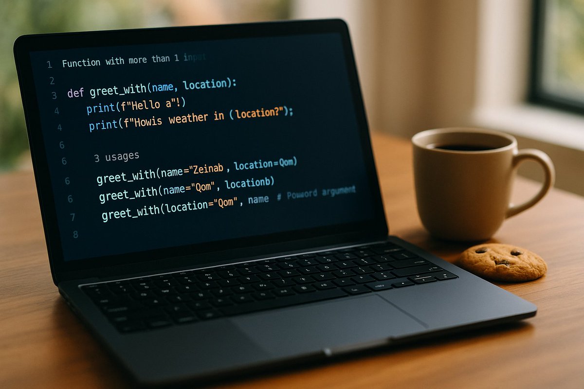 zeinab jafari (@zeinabjafari00) on Twitter photo I learned how to create a function with multiple inputs using both positional and keyword arguments.
To make it even more fun, I asked ChatGPT to generate photo of my code
It turned out so cool and different🌸
#AfghanGirlsCode
#python #programming
#WomenInTech
<a href="/CodeToInspire/">Code to Inspire</a> I learned how to create a function with multiple inputs using both positional and keyword arguments.
To make it even more fun, I asked ChatGPT to generate photo of my code
It turned out so cool and different🌸
#AfghanGirlsCode
#python #programming
#WomenInTech
<a href="/CodeToInspire/">Code to Inspire</a>