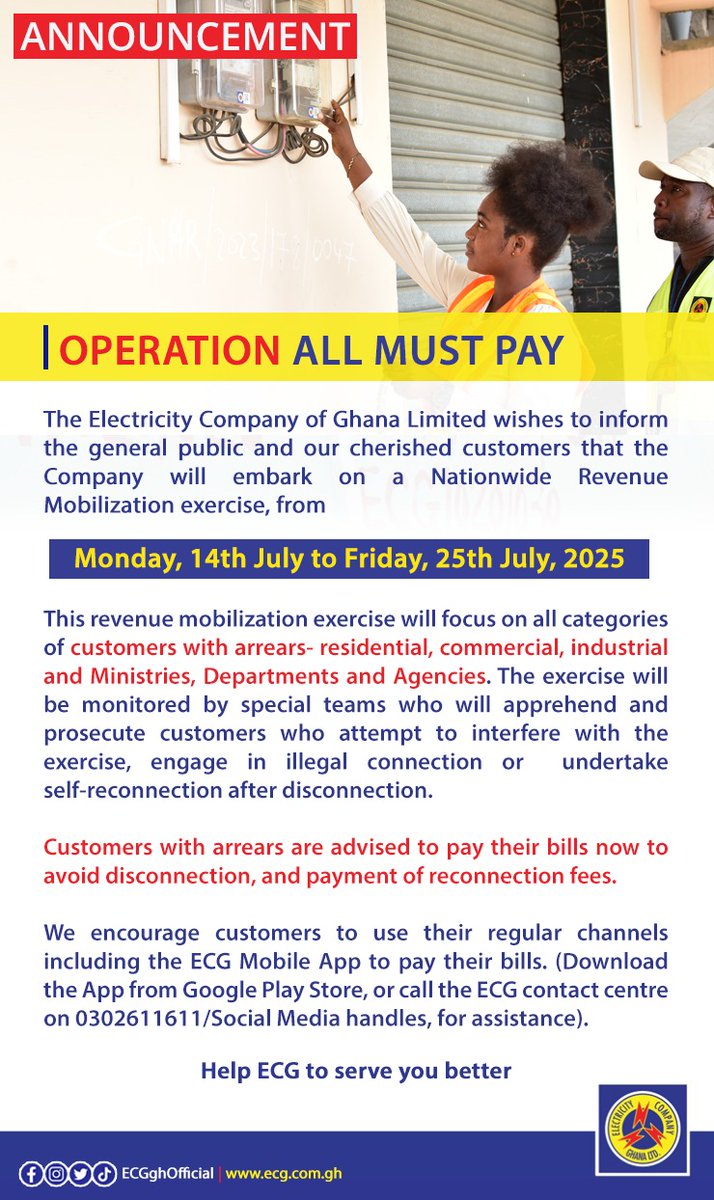 Electricity Company of Ghana Ltd (@ecgghofficial) on Twitter photo 