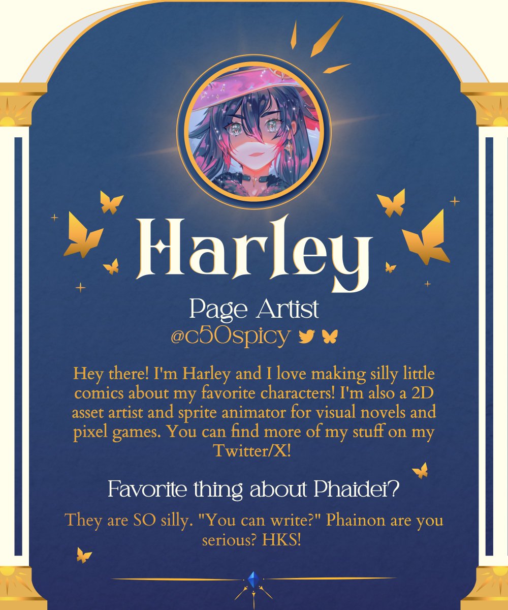 phaideizine's tweet image. 🌟 Artist Introduction ⊹₊ Harley 🌟
Please welcome the next comic artist on our roster, Harley (@C50spicy)! In times of extreme Phaidei doomedness such as now, Harley will be bringing a good dose of sillyness!