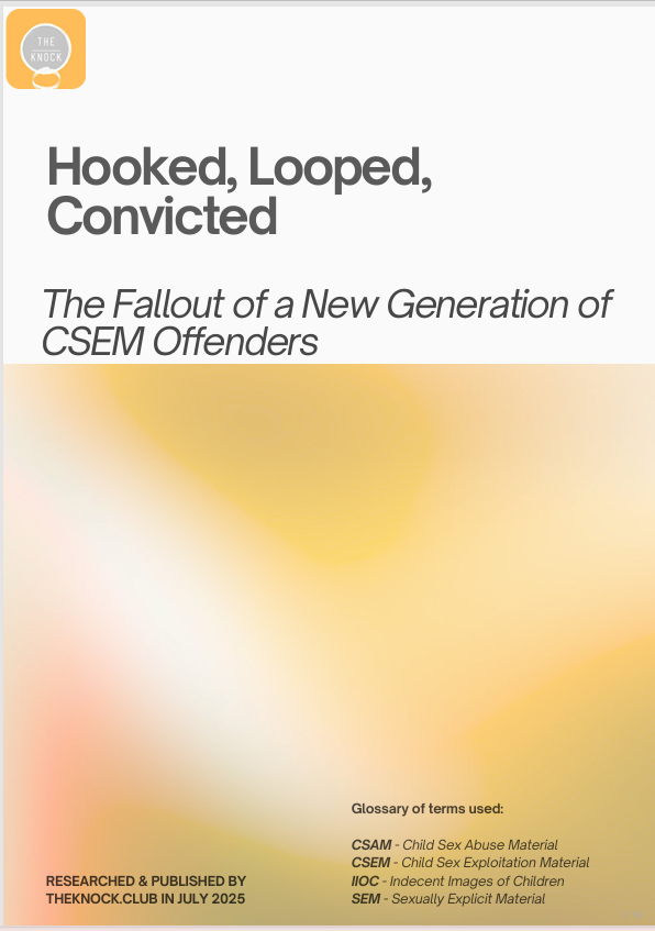 TheKnock_'s tweet photo. It’s finally here! Our first in-depth research review with an inclusive lived-experience pov.

 "Hooked, Looped, Convicted: The Fallout of a New Generation of CSEM Offenders" 

A research paper taking a fresh look at lower level CSEM-only offenders, how they fit in a complex system, and how treatment of them and their families could be better (to say the least).

Thank you all for;
~ Help from professionals (academics, researchers, artists, authors).
~ Research reviews
~ Survivors insights
~ Children's expressions of art
~ Soul-baring poetry 

So many gave their all to make this real.
We honour every voice.
Read: https://t.co/GQg8NABDq6