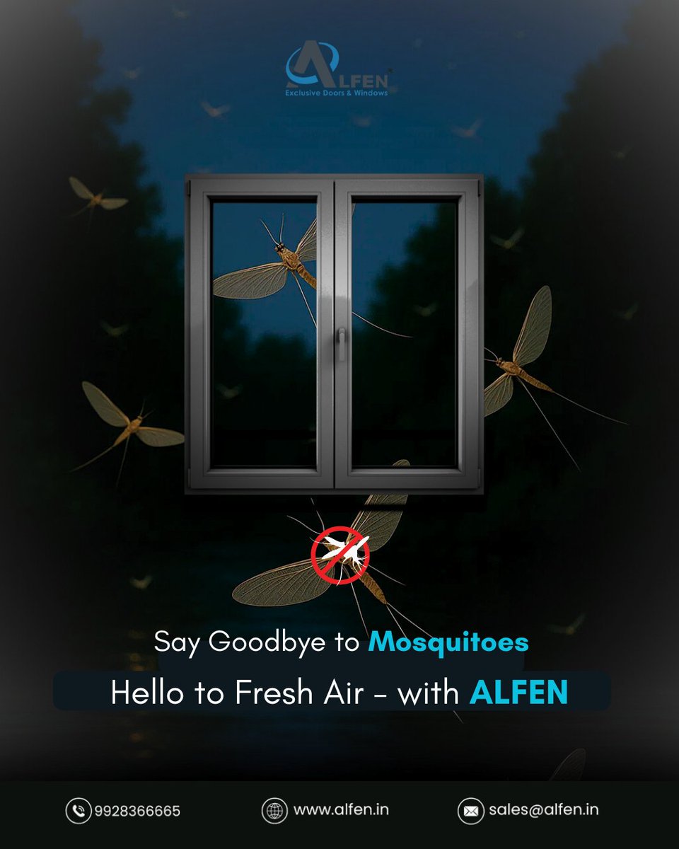 Say Goodbye to Mosquitoes🦟. Hello to Fresh Air – With Alfen 🪟.
📍 Explore more at alfen.in
📞 Call us: 9928366665
.
.
.
#alfen  #aluminiumdoorsandwindows 
[Alfen, Aluminium Windows, aluminium doors, Railings, Pergolas, Retractable Roofs]