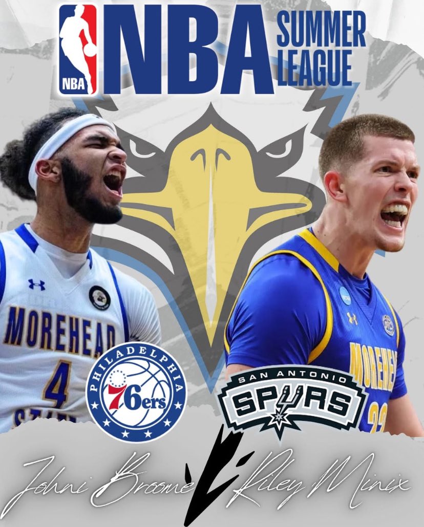 MSUEagles's tweet image. Last night in the @NBASummerLeague we had a matchup of 2 @MSUEaglesMBB alums as the @sixers & @spurs faced off.
@JohniBroome - 8 pts, 5 rbs for the 76ers
@MinixRiley - 14 pts, 5 rbs for the Spurs
Pretty cool! #OnceAnEagleAlwaysAnEagle
#SoarHigher