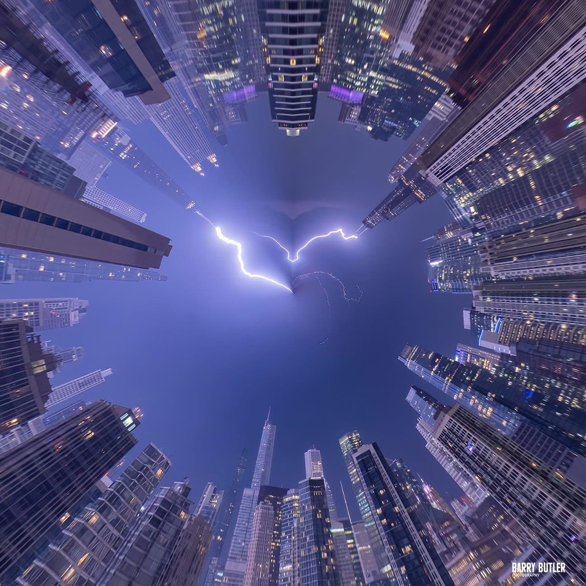 Early morning lightning on Friday over Chicago.