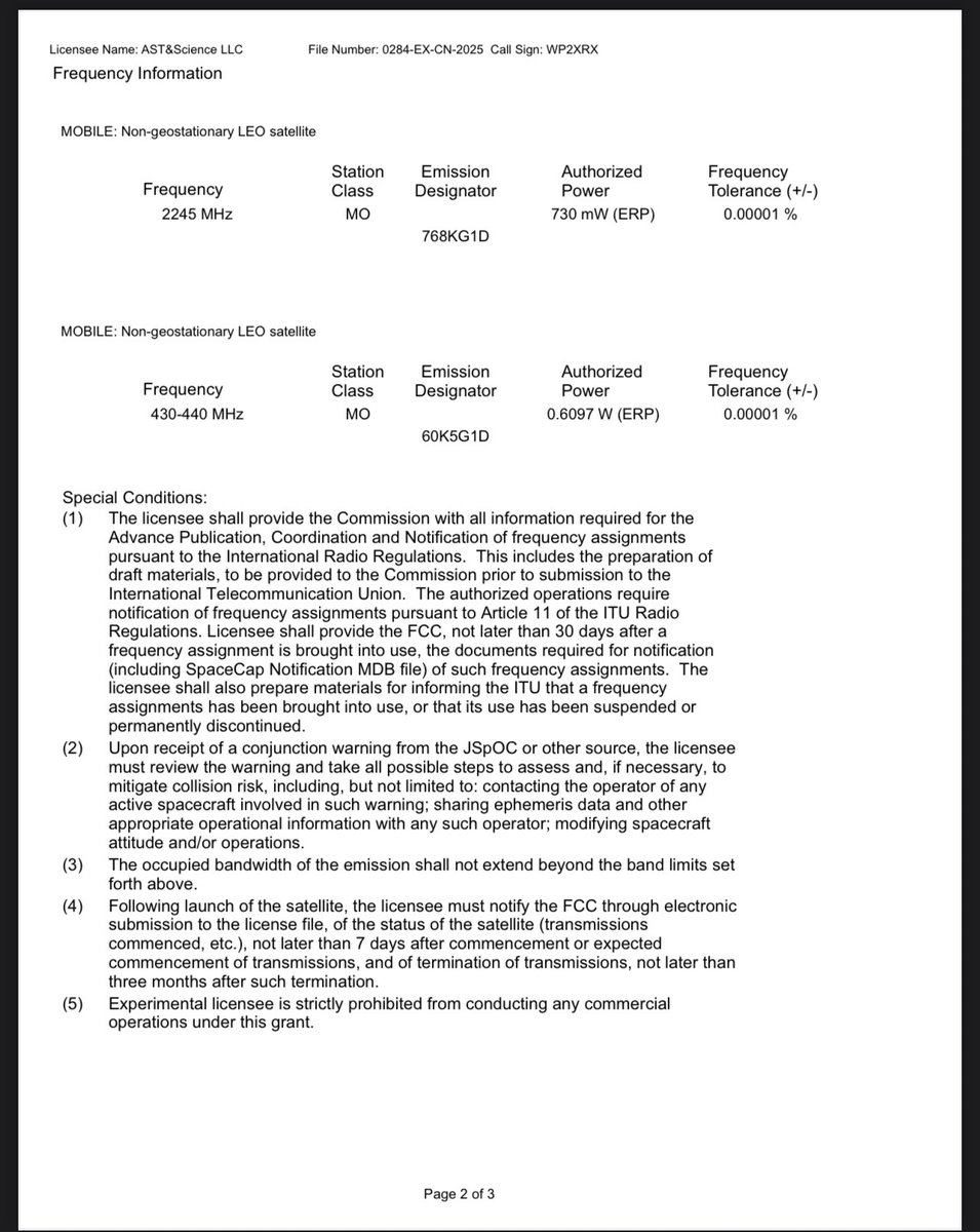 The_SPACTATOR's tweet image. $ASTS: 🚨🚨FCC Grants AST Spacemobile an experimental license to operate multiple non-geostationary LEO satellites until July 2027.🚨🚨