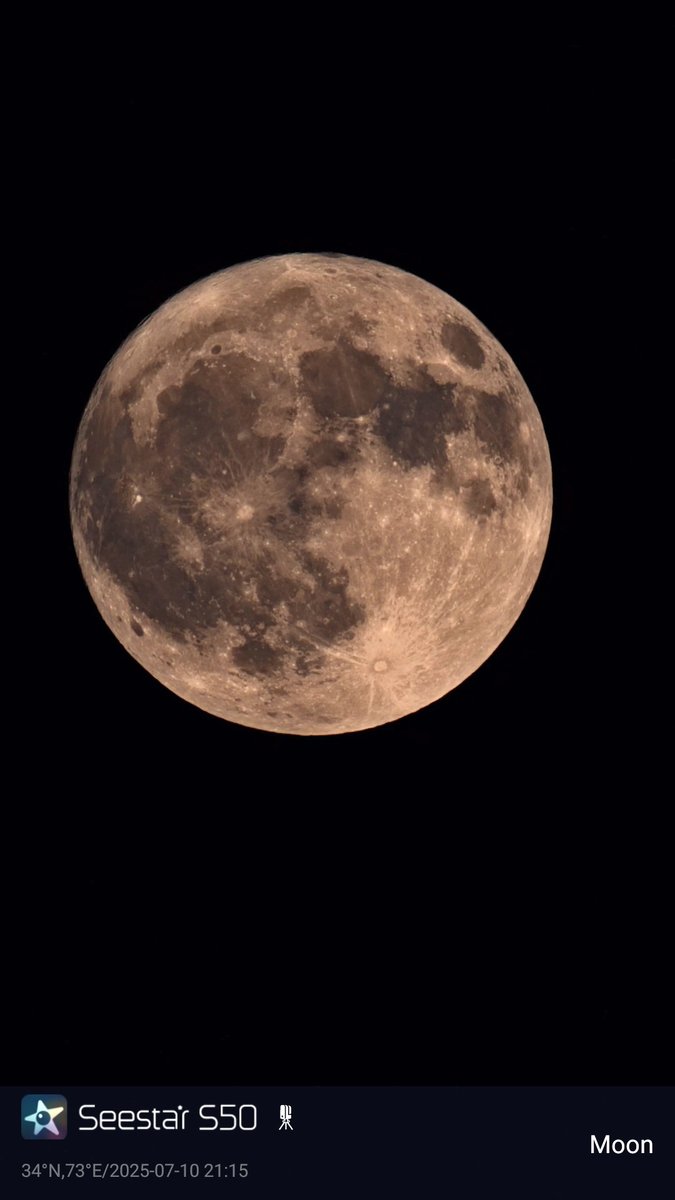 astronomer_g15's tweet image. Buck Moon capture on 10 July 2025 with Seestar S50 Smart Telescope at Abbottabad, Pakistan.
