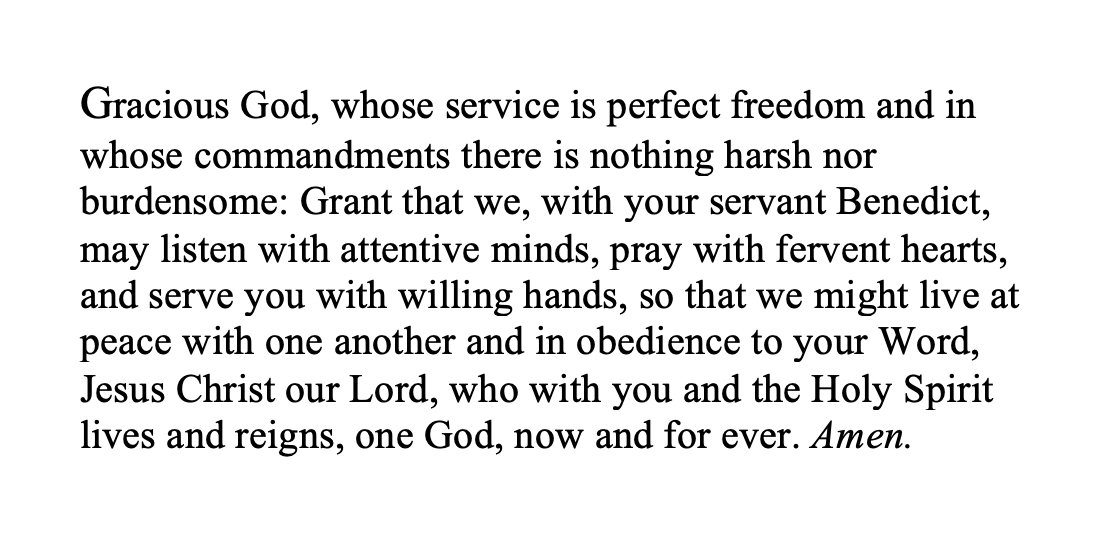 Blessed feast of St. Benedict of Nursia.