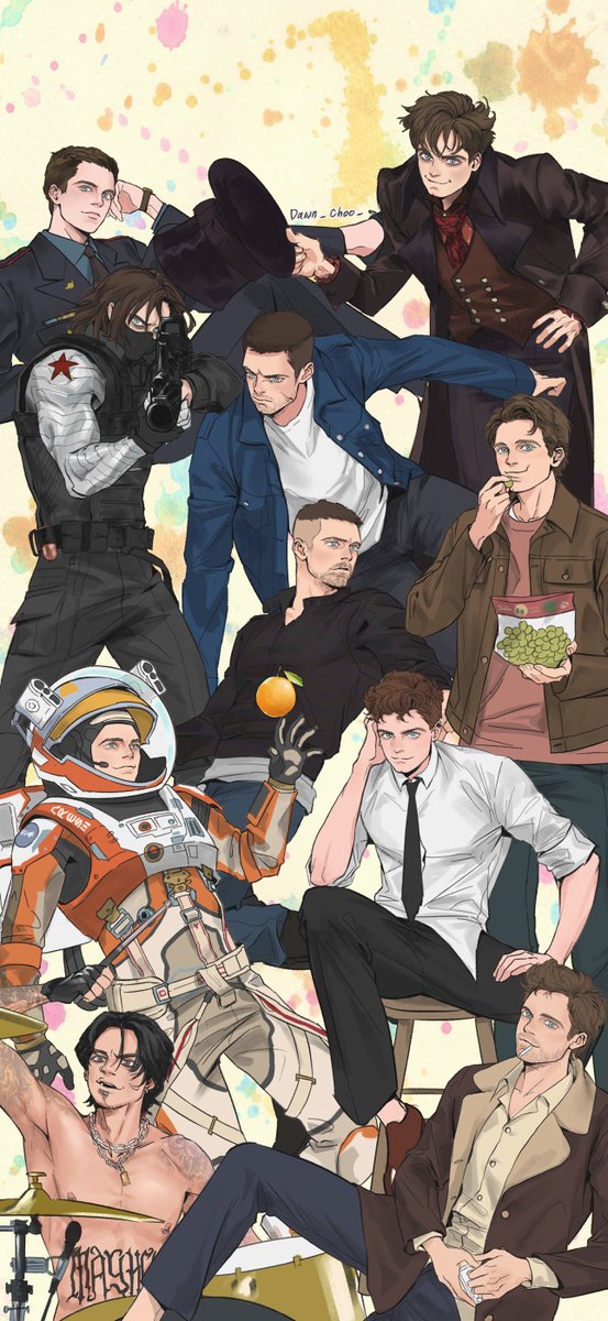 Dawn_Choo_'s tweet image. got a few requests so hereโs the phone wallpaper version of the poster i made for seb at tokyo comic con! post credit bucky is just tagging along ๐ท
make sure to download it in 4k๐ซถ
