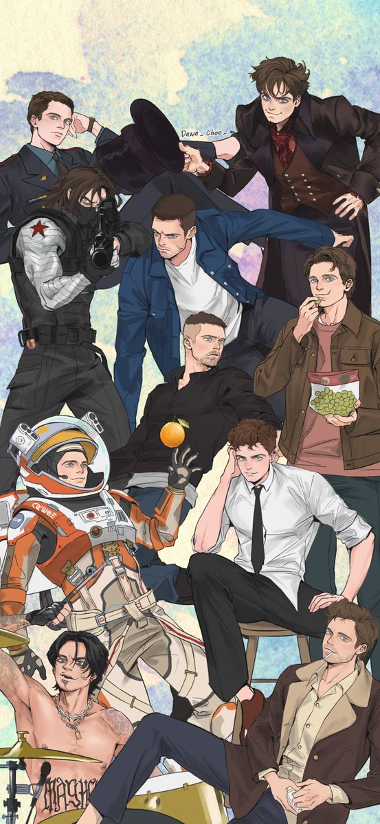 Dawn_Choo_'s tweet image. got a few requests so hereโs the phone wallpaper version of the poster i made for seb at tokyo comic con! post credit bucky is just tagging along ๐ท
make sure to download it in 4k๐ซถ