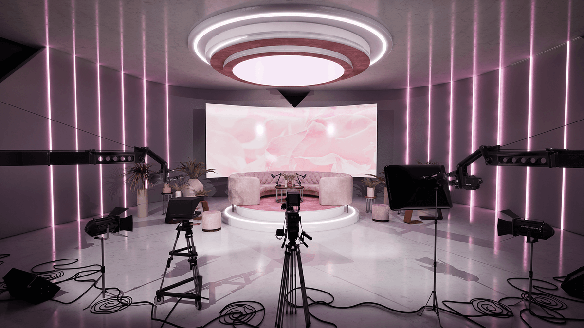DexsoftGames's tweet photo. Designed for maximum flexibility and stunning visual appeal, The Violet Room pack includes a tv studio, perfect for talk shows and virtual events.
Made with #UnrealEngine
Live on @fab 🔗 https://t.co/ybaC22f31P
#CreatedWithFab #tvstudio #IndieGameDev #gamedev #gameassets https://t.co/wGSxuGAejJ