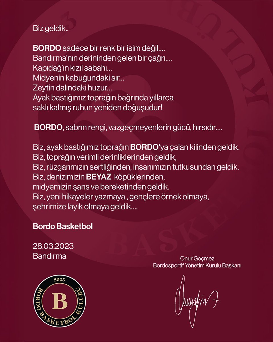 Bordo sadece bir renk, bir isim değil.