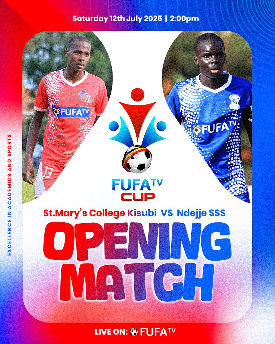 Lusulire Ronald (@lusulirer) on Twitter photo 54 schools to participate in the 3rd edition of the <a href="/FUFATvCup/">FUFA Tv Cup</a> . Ten schools have earned direct qualification to the Round of 32—these include last edition’s Giant 8 and the two best-performing schools from the round of 16.
22 matches to be played this weekend.
Where will you be? 54 schools to participate in the 3rd edition of the <a href="/FUFATvCup/">FUFA Tv Cup</a> . Ten schools have earned direct qualification to the Round of 32—these include last edition’s Giant 8 and the two best-performing schools from the round of 16.
22 matches to be played this weekend.
Where will you be?