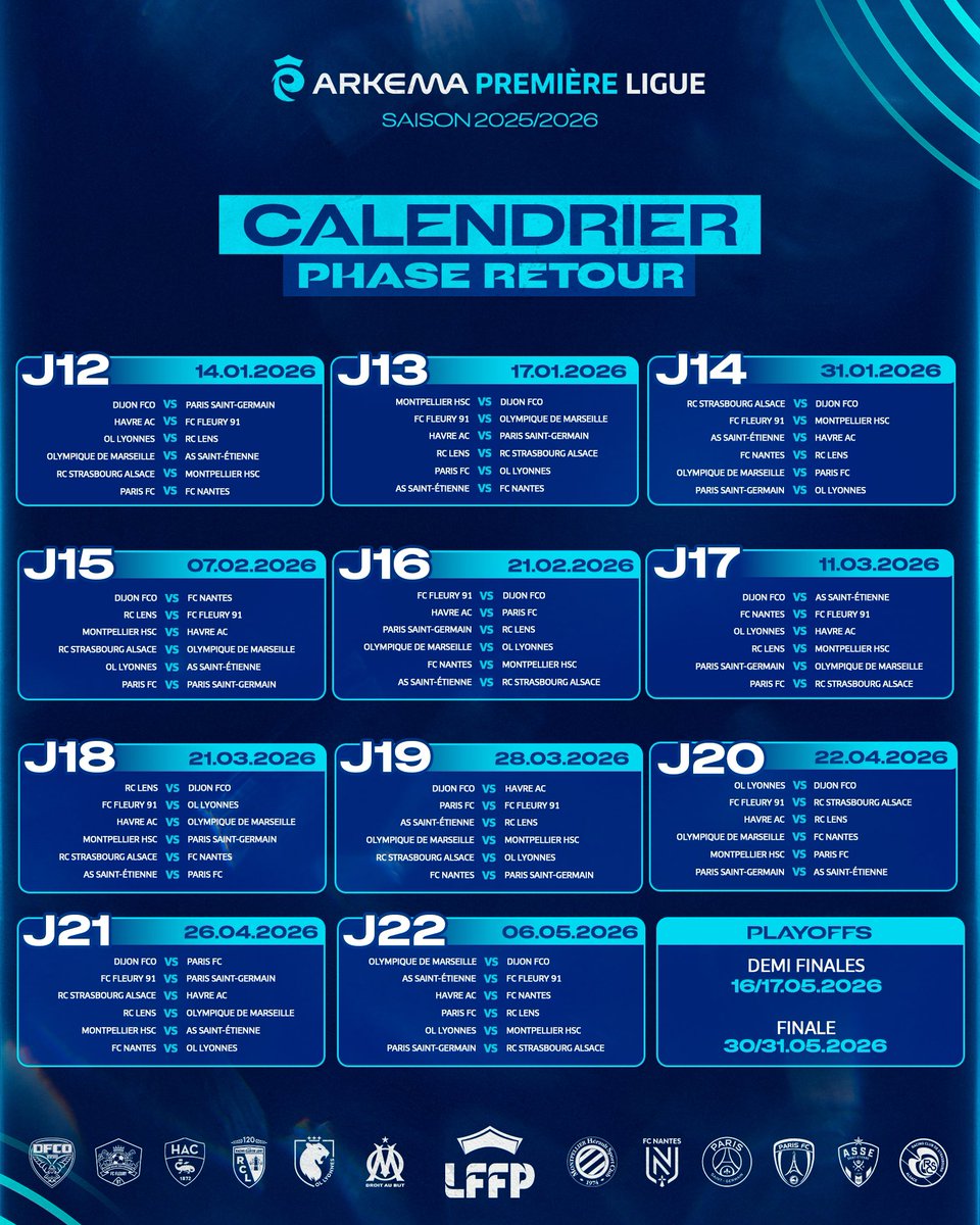 Le calendrier de la D1 est sorti

Le <a href="/hacfem/">HAC Féminines ⚽️</a> débutera la saison Le 06 septembre avec la réception de <a href="/RCSA/">Racing Club de Strasbourg Alsace</a>