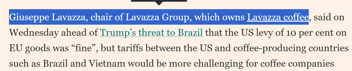 ArthurStalla's tweet image. Just @FT making sure we get the right info on Lavazza