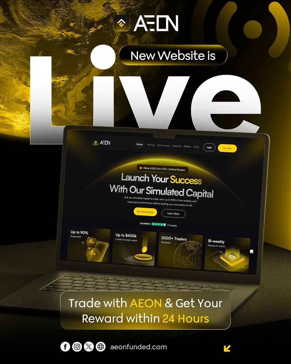💰 Get Paid in 24 Hours or Less!
AEON’s brand new site is up - and it’s built for traders who don’t wait.

Up to 90% profit split | $400K Funding | Bi-weekly Rewards

🔗: aeonfunded.com
