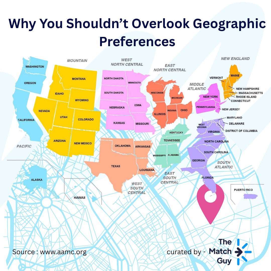 malkeasaad's tweet photo. 📍 Applying for Residency? Don’t Skip the Geographic Preferences Section!

93% of program directors use geographic preferences in their review process  and 39% said it helped them find applicants they would've otherwise overlooked.

✅ Programs take notice when your location interests match theirs.
🏙 Even your setting preference (urban, suburban, rural) matters 16% said it helped them spot overlooked applicants.

💡 Tip: Not selecting a preference  might mean missing out on interview opportunities  especially where you already have ties or interest.

📲 Share this with your IMG friends who need to know!

🏆 To optimize your chances of Matching,
Explore our MATCH® Application Packages here: https://t.co/WyMhoZy2A1

#ECFMG #IMGJourney #USMLE #Pathways2026 #TheMatchGuy #ResidencyMatch2026 #IMGsupport #Match2026 #USMLEstep1 #USMLEstep2CK