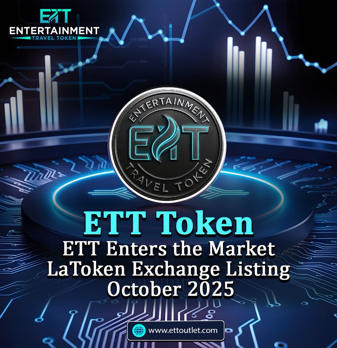 ettoutlet's tweet image. 🚀 BIG NEWS: ETT Enters the Market! 🚀
We’re thrilled to announce that ETT is officially listed on LaToken Exchange starting October 2025! 🔥

Website: ettoutlet.com

#ETT #CryptoNews #LaToken #CryptoListing #Blockchain #ETTListing #CryptoCommunity