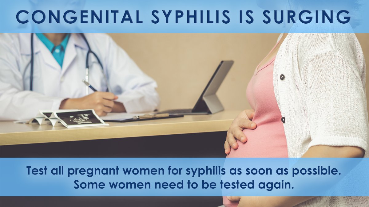 CDCSTD's tweet image. Clinicians: any healthcare encounter during pregnancy is an opportunity to prevent congenital syphilis. This resource can help: cdc.gov/std/treatment-…