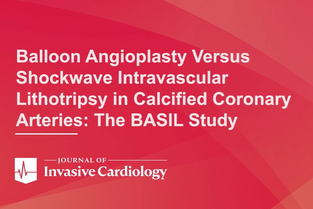 InvasiveCardiol's tweet image. ✨Video of the Week ▶️ Balloon Angioplasty Versus Shockwave Intravascular Lithotripsy in Calcified Coronary Arteries: The BASIL Study: An Interview With Bernard Wong, MBChB
hubs.ly/Q03wS1mX0
#cardioTwitter #cardioX #cardiology #interventionalcardiology