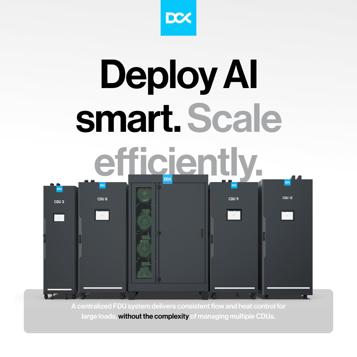 DCX LIQUID COOLING SYSTEMS (@dcx_liquidcool) on Twitter photo Why choose a 5MW FDU over multiple in-rack CDUs?
FDU offers the same capacity as many CDUs with less complexity, maintenance and monitoring, freeing rack space and reducing failure points.
Future-ready AI #DataCenters need efficient #LiquidCooling. Choose #FDU.
📩 sales@dcx.eu Why choose a 5MW FDU over multiple in-rack CDUs?
FDU offers the same capacity as many CDUs with less complexity, maintenance and monitoring, freeing rack space and reducing failure points.
Future-ready AI #DataCenters need efficient #LiquidCooling. Choose #FDU.
📩 sales@dcx.eu