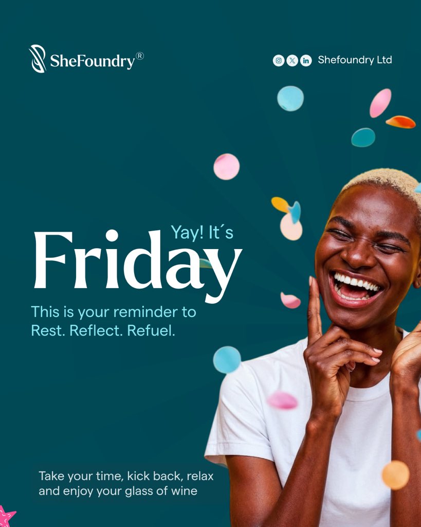 TGIF! 🎉
You’ve made it through the hustle. Now it’s time to exhale.
Do something that brings you joy this weekend. 🌿💫

Become part of our thriving community of women founders and entrepreneurs: bit.ly/SheFoundry-Hub