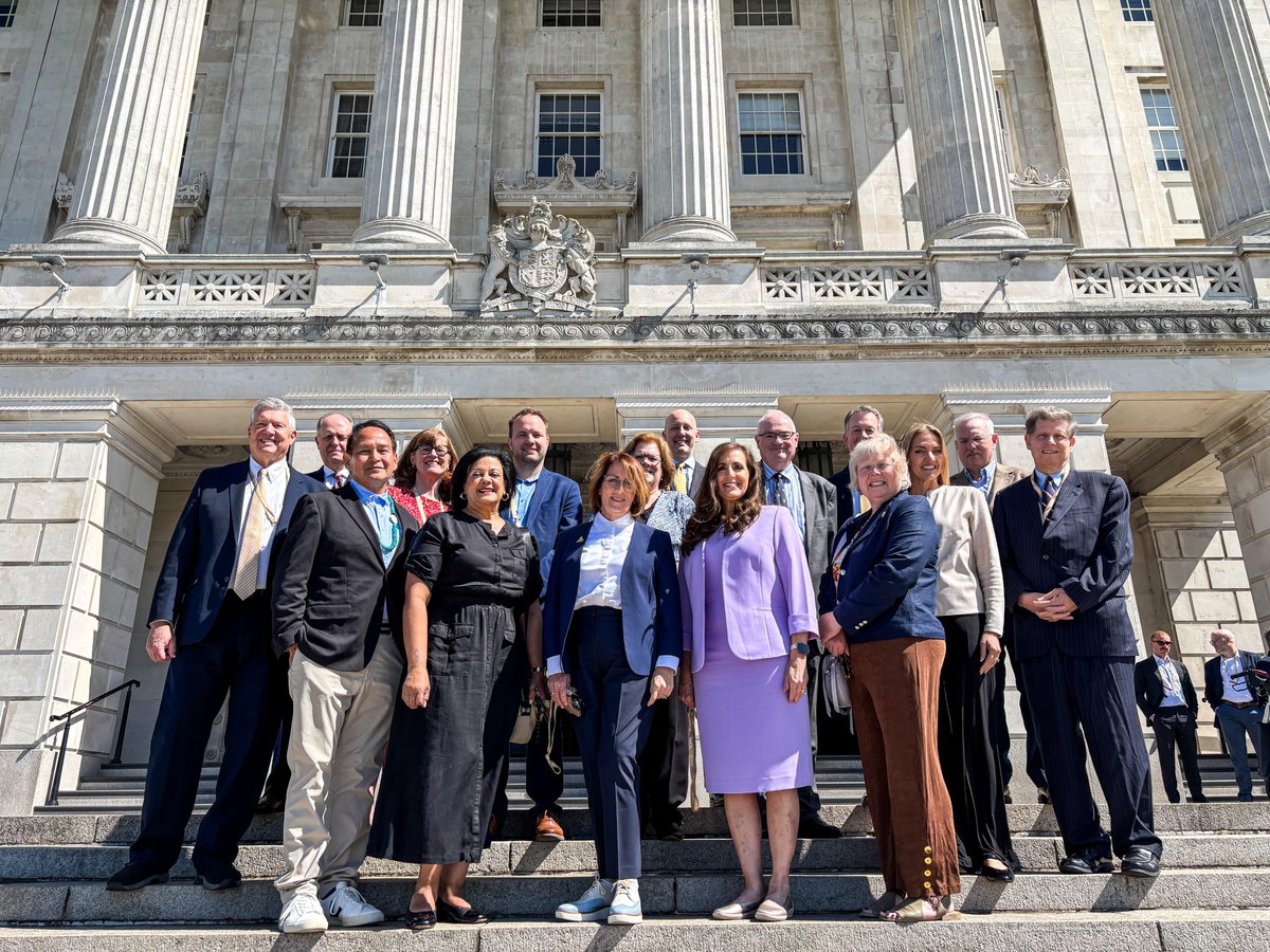 niassembly's tweet image. Our Deputy Speaker, Dr Steve Aiken OBE was pleased to welcome members of @NCSLorg to Parliament Buildings today as part of their trip to Northern Ireland. Their overall visit is being hosted by @SenatorMarkDaly, Chair of the Senate of Ireland.