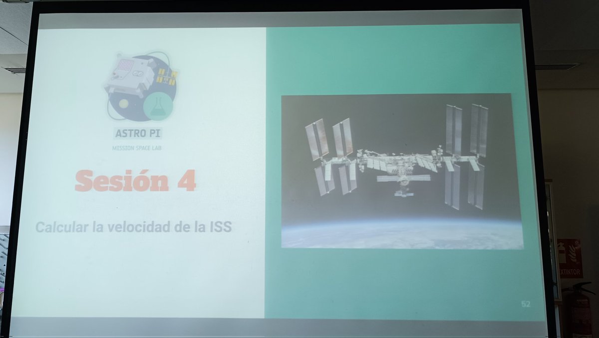 ToniHortal's tweet image. 6a i última sessió del taller d&apos;#AstroPi, 4a de la Mission Space Lab, de l&apos;#ESEROSummerCamp2025 al #ParqueDeLasCiencias a #Granada. Hem calculat la velocitat de l&apos;Estació Espacial Internacional a partir d&apos;imatges fetes des d&apos;allà mateix. Ha estat un curs molt profitós! @NASA @esa