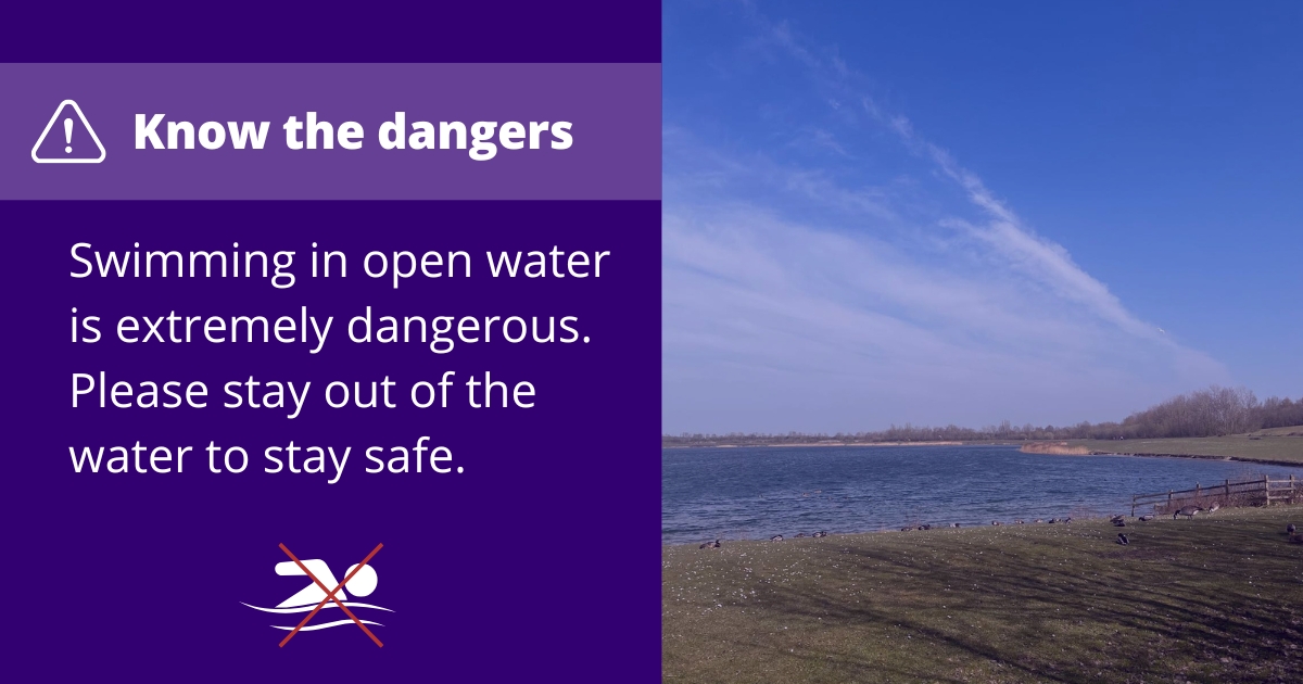 MyWakefield's tweet image. It’s a hot one out there today! Please don’t be tempted to cool off in open water.
⚠️ Swimming in open water is extremely dangerous.
Beneath the surface of ponds, lakes, and flooded quarries, hidden hazards like slippery rocks and sudden drops in depth can pose serious risks.