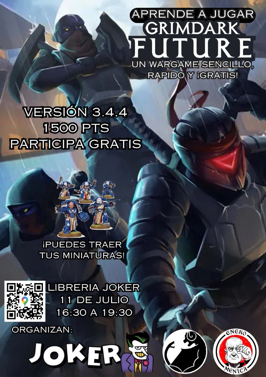 Eneko Menica (@emenica) on Twitter photo Camino a la demo de Grimdark Future de hoy en <a href="/comicsjoker/">Joker cómics</a> en Bilbao. Estáis a tiempo de pasaros y probar este espectacular wargame... Camino a la demo de Grimdark Future de hoy en <a href="/comicsjoker/">Joker cómics</a> en Bilbao. Estáis a tiempo de pasaros y probar este espectacular wargame...