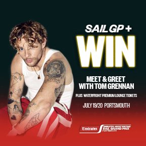 Emirates Great Britain SailGP Team (@emiratesgbrsgp) on Twitter photo 🌟WIN a meet & greet with <a href="/Tom_Grennan/">Tom Grennan</a> AND waterfront premium lounge tickets for the Emirates Great Britain Sail Grand Prix
Enter here 👉 sailgp.com/sailgpplus/por… 🌟WIN a meet & greet with <a href="/Tom_Grennan/">Tom Grennan</a> AND waterfront premium lounge tickets for the Emirates Great Britain Sail Grand Prix
Enter here 👉 sailgp.com/sailgpplus/por…