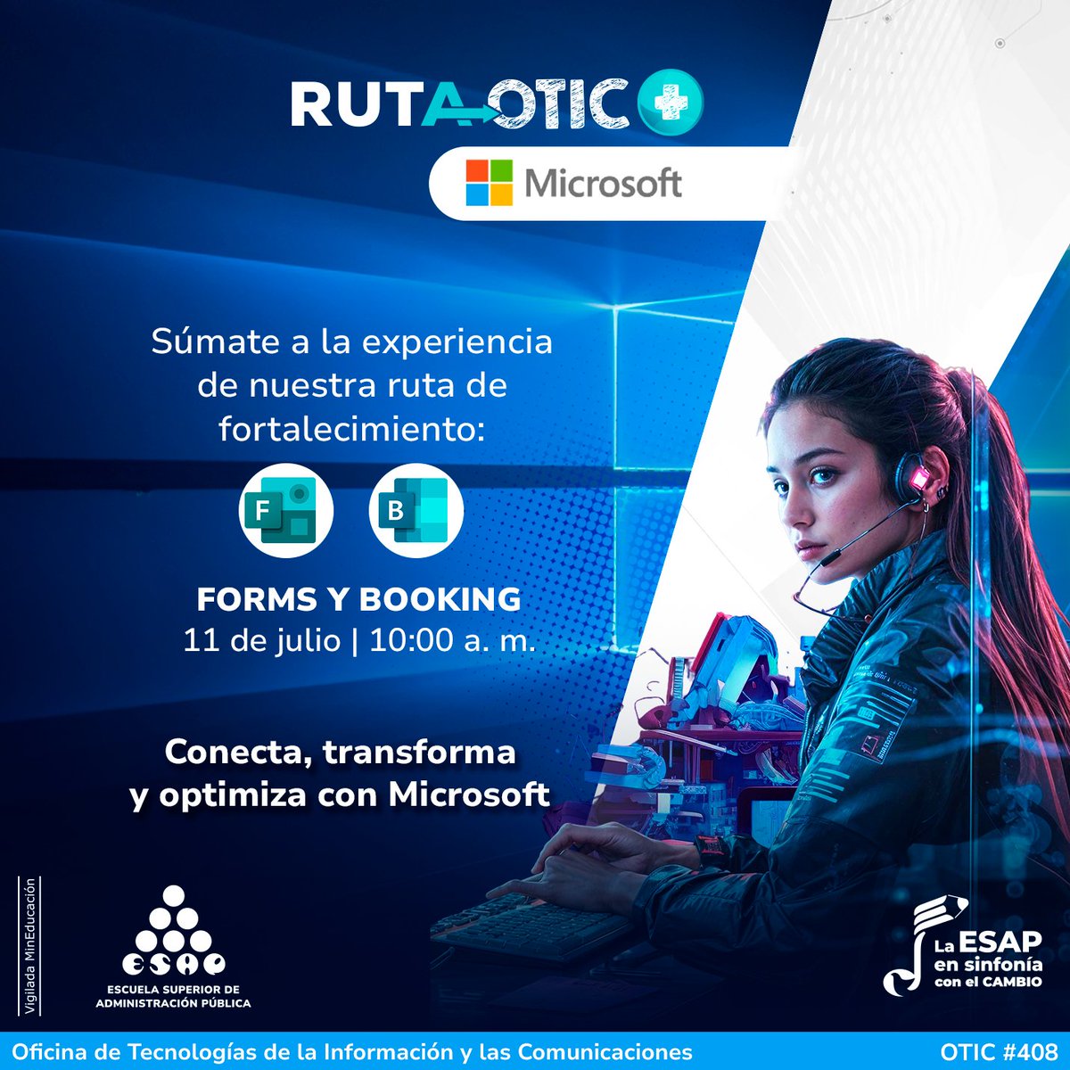 ¿Necesitas crear encuestas, cuestionarios, sondeos, formularios, programar citas y administrar reuniones?
Únete a nuestra capacitación con expertos de Microsoft y desarrolla tus competencias digitales en Forms y Booking, HOY, 10:00 a. m. 
youtube.com/live/QLOr9Ekkq…

#RutaOTICMás