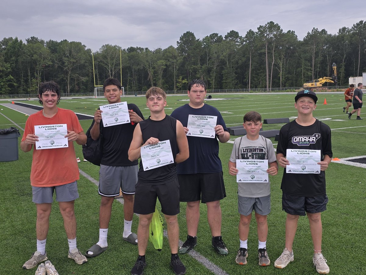 Congrats to our Lions of the week Drake Valdarez, Robert Pulido, Bentley Kee, Dalton Welch, Jett McFarland, and Jaron Grimm! 

#RTR🦁