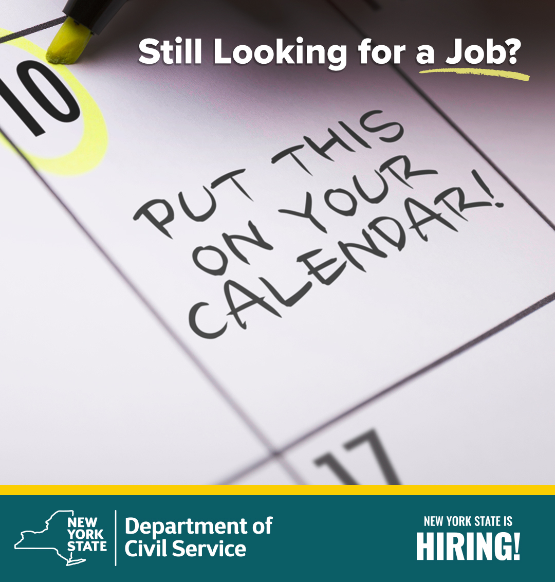 NYSCivilService's tweet image. Job Fair Alert! We’ll be attending several virtual job fairs across the state this week. Mark your calendars!
📅 7/22: Central NY Virtual Career Fair
📅 7/23: Hudson Valley Virtual Career Fair
📅 7/23: Western NY Virtual Career Fair
Register: cs.ny.gov/scheduler/
