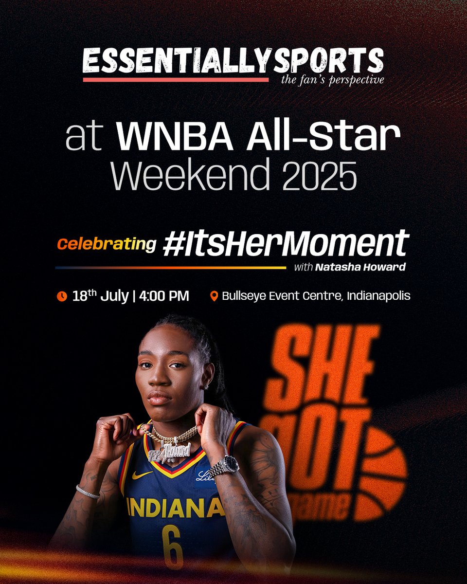 ALL-STAR TAKEOVER IN INDY 🔥
@EssentiallySports × @SheGotGame are boots on the ground at the 2025 WNBA All-Star Game — and we’re rolling in with a walking trophy case: three rings, a freshly minted Commissioner’s Cup MVP, and pure home-court energy.
Yep, that’s Indiana Fever’s