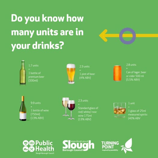 Be more alcohol aware, if you need more information please check out ow.ly/CenH50Wokm0 and local service Turning Point ow.ly/k24u50Wokm3