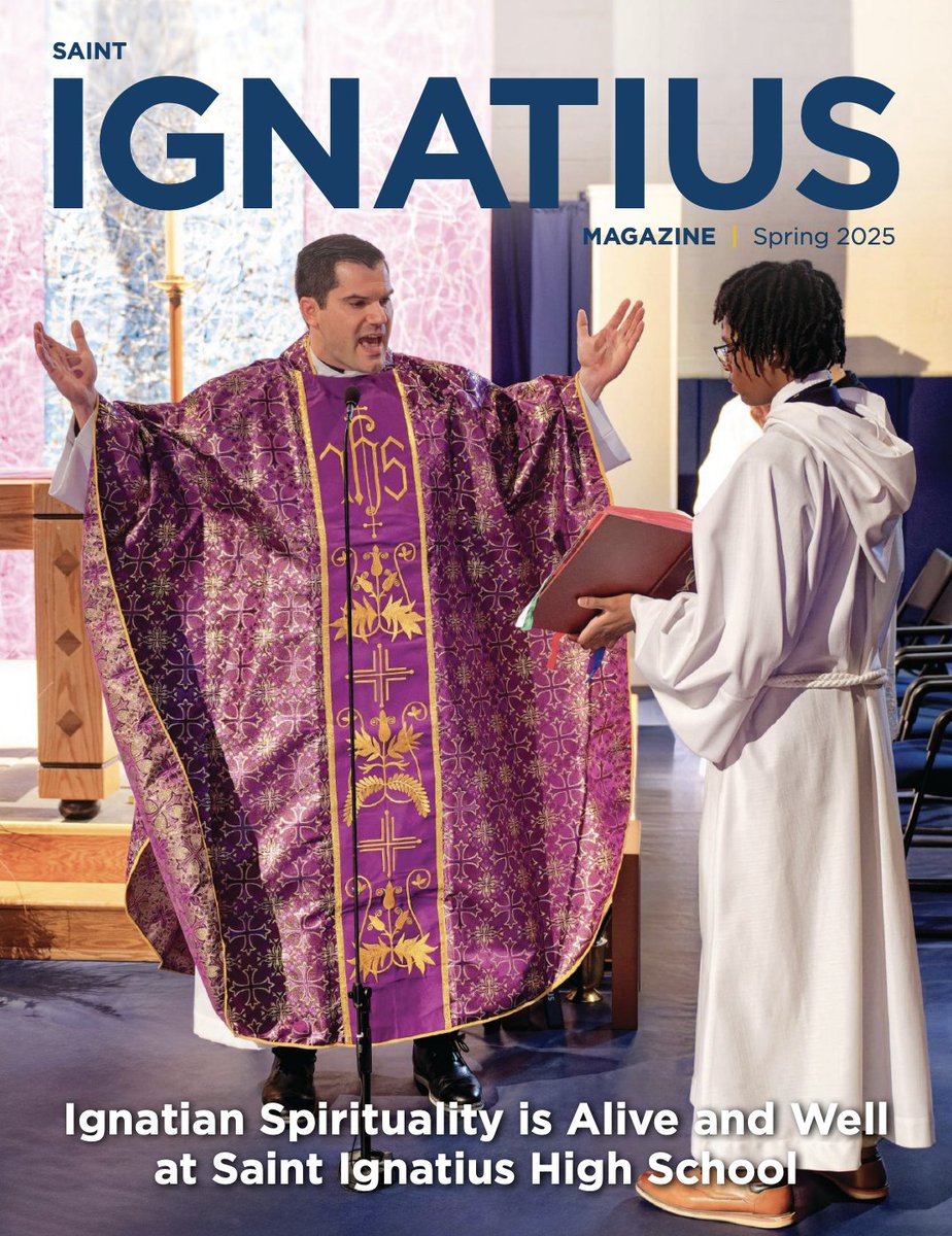 SIHSCleveland's tweet image. Check out the Saint Ignatius 2025 Spring Magazine. Fr. Patrick Hyland, S.J. '05 is featured in our cover photo.
In this issue, you can read about the role Ignatian Spirituality plays in the formation of our students. Fr. Raymond P. Guiao, S.J. '82 shares his travelogue about…