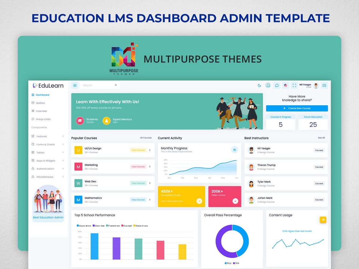 MultiStoreTheme's tweet image. LMS Admin Dashboard for Online Learning Management
.
Buy Now: themeforest.net/item/edulearn-…
.
.
#LMSdashboard #Learningdashboard #educationdashboard #leariningtemplate #LMSWebapps #lmsdashboardtemplate #LMSadmintemplate #Onlinecoursedashboard #coursesdashboardtemplate