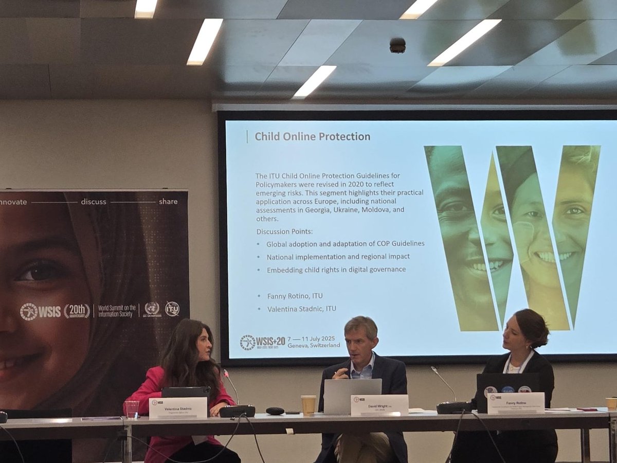 ITUEurope's tweet image. Protecting children online is a shared responsibility!
TODAY at #WSIS2025: @ITUEurope joined longstanding partners to share impact stories of partnership & action in #Europe, where global COP frameworks meet local realities!
Thanks for making digital world safer for children!