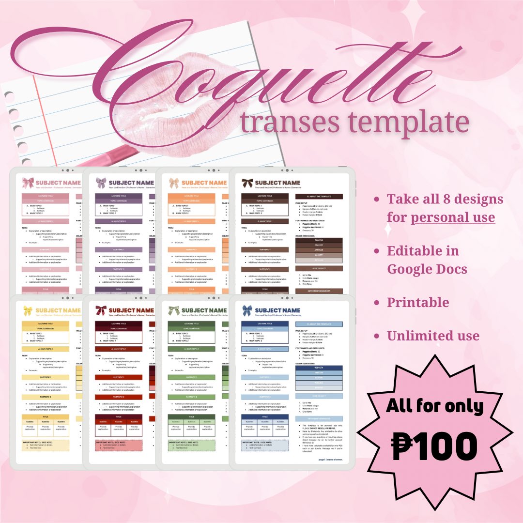 inkstvdy's tweet photo. hello! for those asking, i’m still selling my coquette inspired transes templates 🎀🤍

to avail, just dm me here! 💬

 #studytwtph #studytwt

t. wts lfb transes notes note taking ph https://t.co/du7VlgcBwP